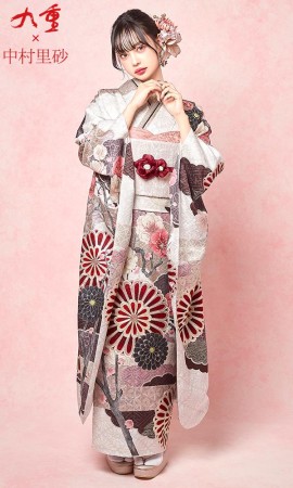 九重×中村里砂ピンク振袖