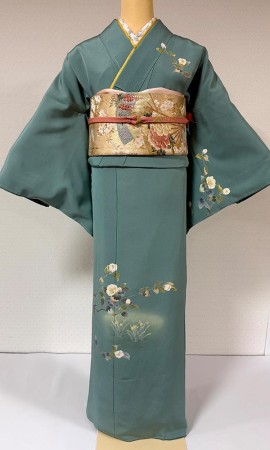 水仙と椿 訪問着