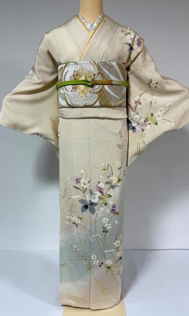 鉄線花文 訪問着