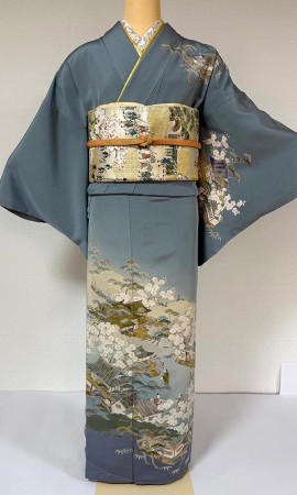 御所解文様 訪問着