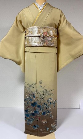 福良雀の刺繍 色留袖